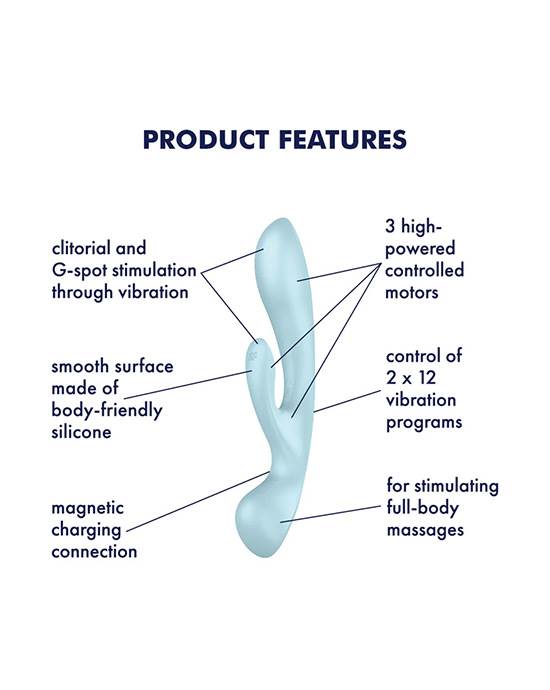 Satisfyer Triple Oh wand rabbit kích thích âm vật G-spot
