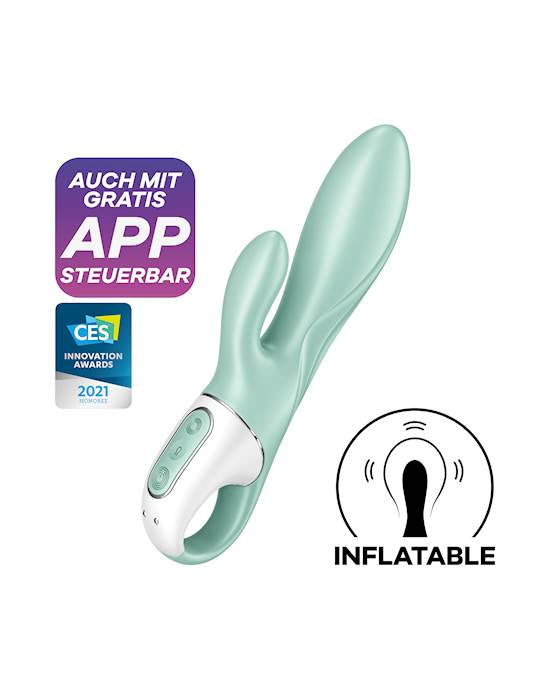 Satisfyer Air Pump Bunny 5 App Rung Không Khí Đôi