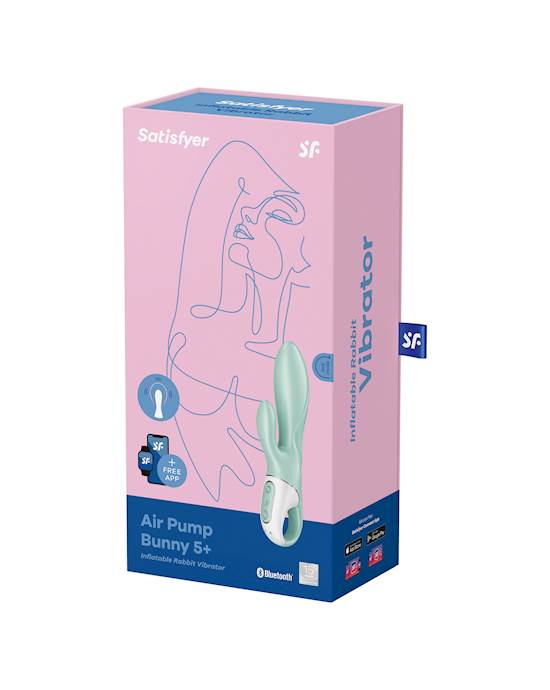 Satisfyer Air Pump Bunny 5 App Rung Không Khí Đôi