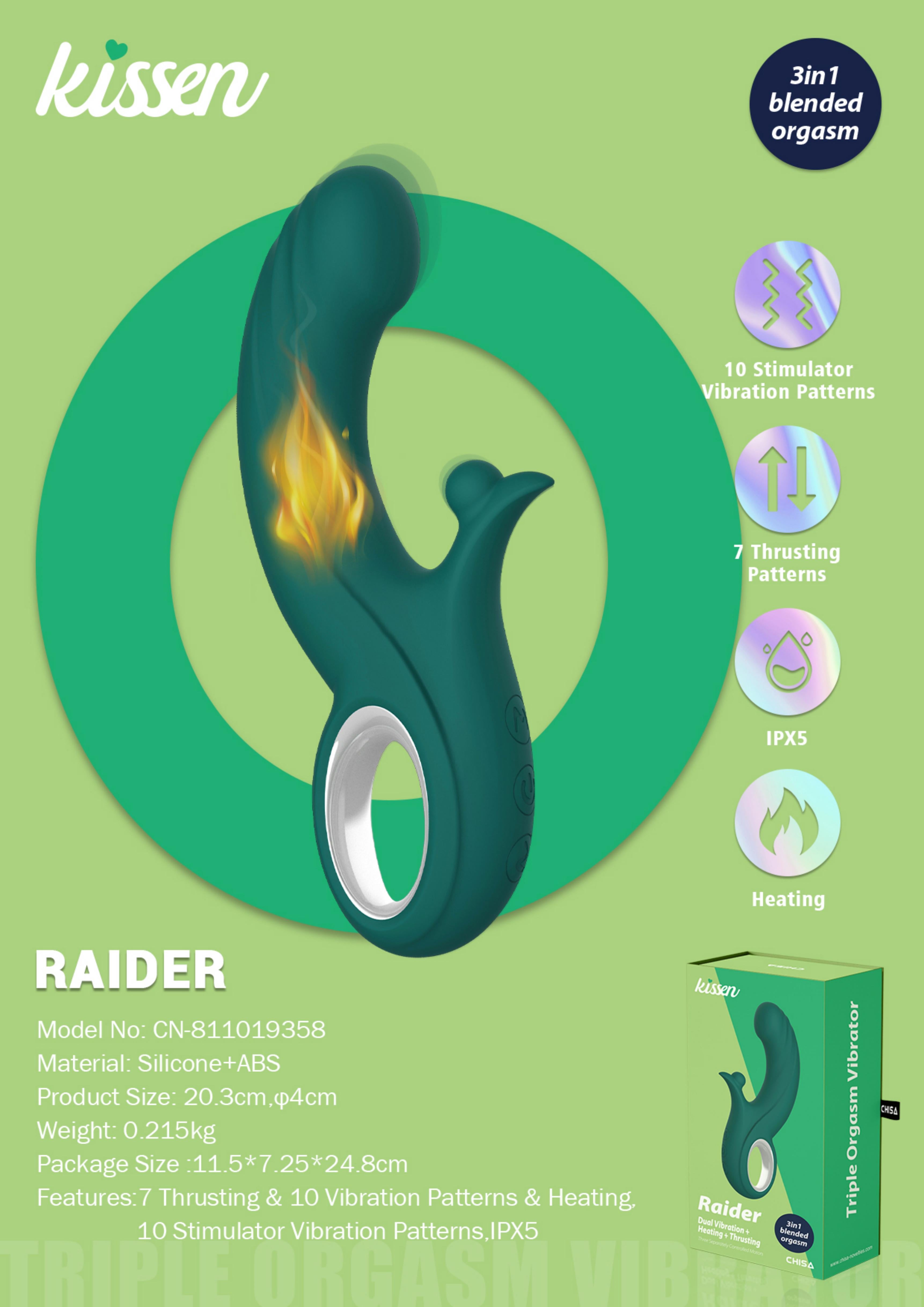 Chisa Kissen Raider 3in1 Rung Hút Đâm Clit Đỉnh