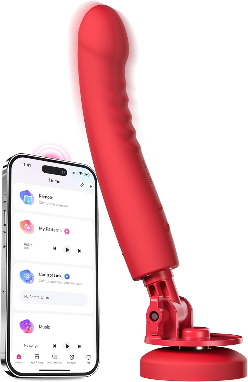 Lovense Mission 2 Dildo Rung Cảm Ứng Suction Cup