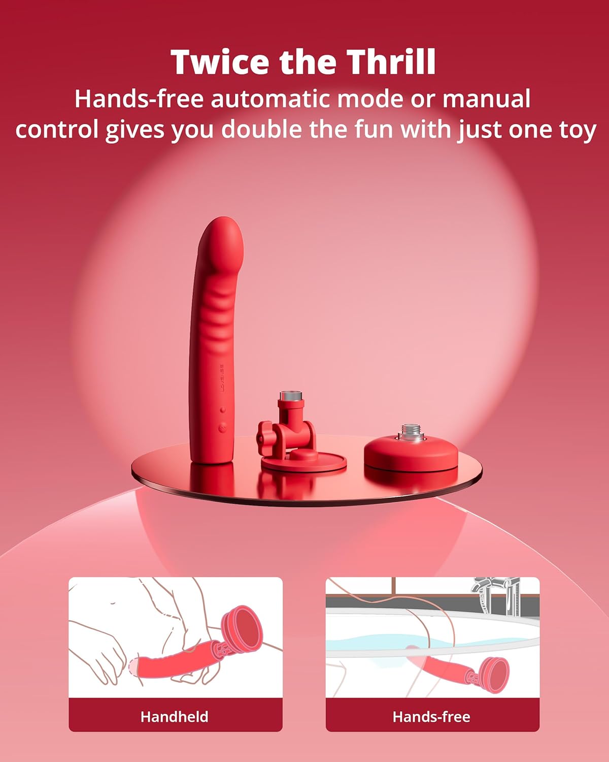 Dildo Lovense Mission 2 Rung Suction Cảm Ứng Đỉnh Cao
