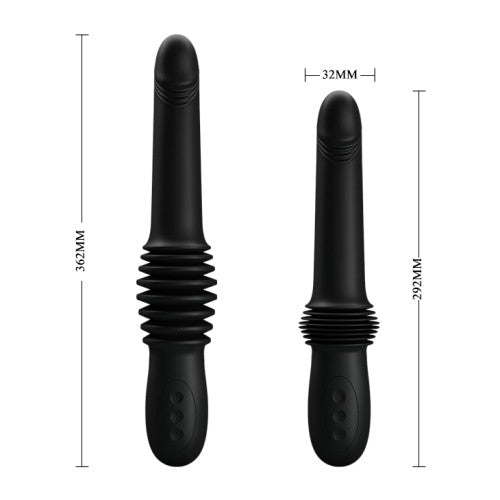 Pretty Love Pazuzu Máy Đẩy Rung Đen G-Spot Di Động