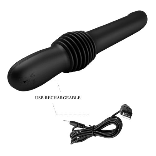 Pretty Love Pazuzu Máy Đẩy Rung Đen G-Spot Di Động