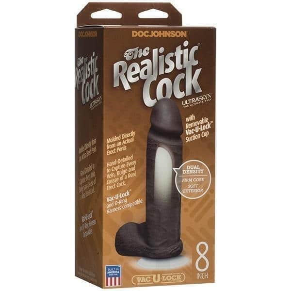 Doc Johnson Ultraskyn 20.6cm Nâu Faloimitator Thật