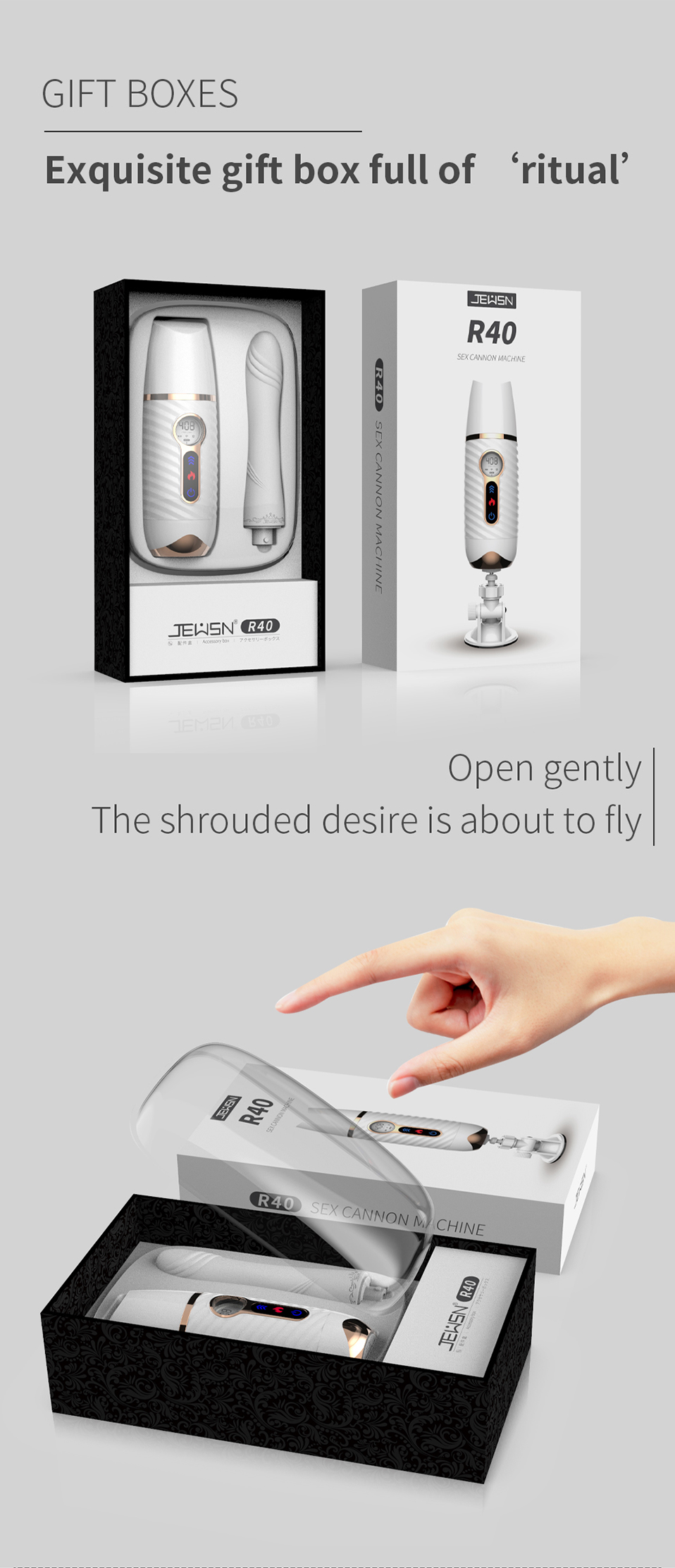 JEUSN R40 Sex Machine 408 RPM Phụ Nữ Rung Mạnh Mãnh Liệt