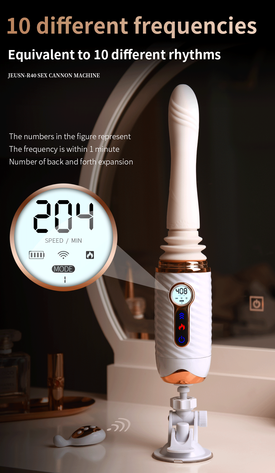 JEUSN R40 Sex Machine 408 RPM Phụ Nữ Rung Mạnh Mãnh Liệt