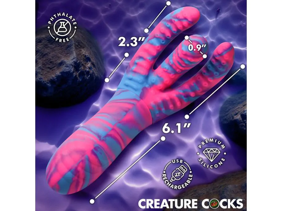 Tentacle Tenta-Come Silicon 6.1Inch Xoáy Rung Điên Loạn[dochoius]​