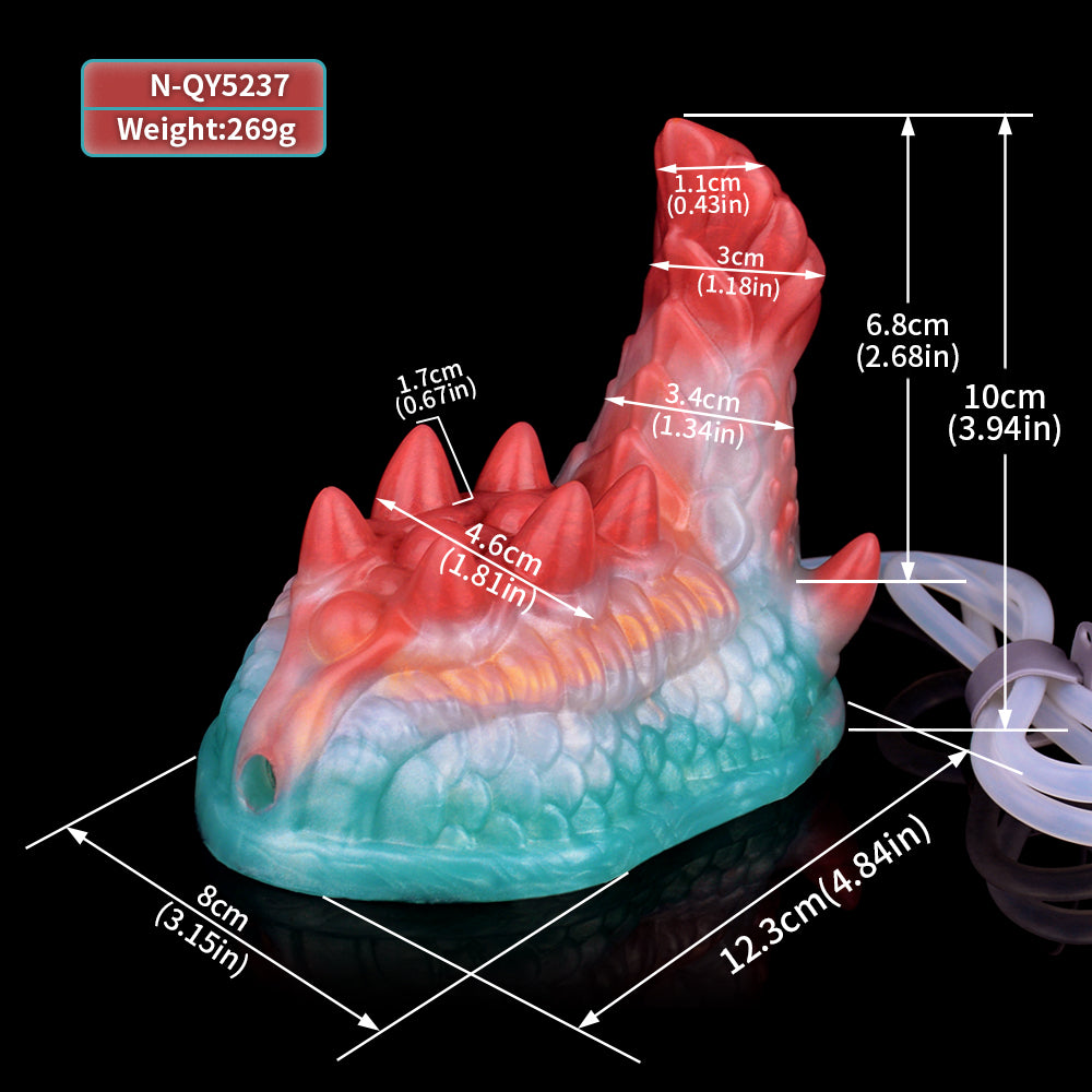 Dragon Dildo Răng Cưa Rung Mạnh Fantasy Đa Năng Thú Vị