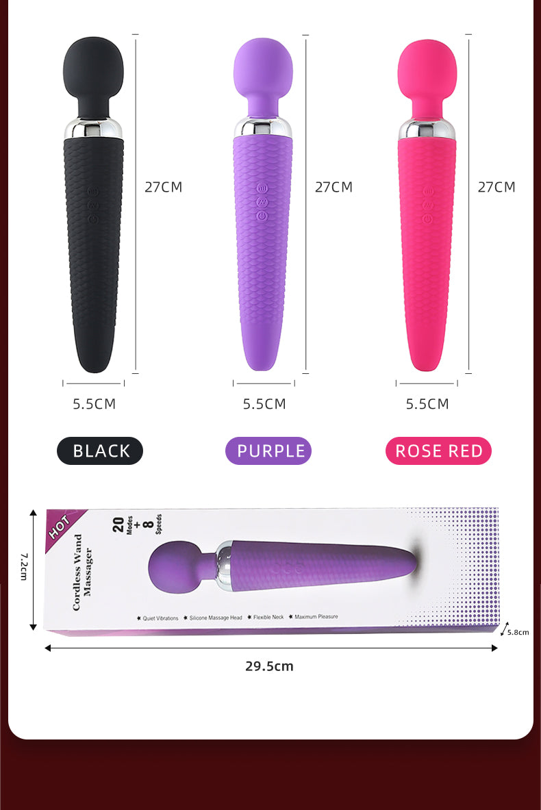 Massager Soft Wand 20 Mode Xoay Rung Siêu Mềm Massager Soft Wand 20 Mode Xoay Rung Siêu Mềm