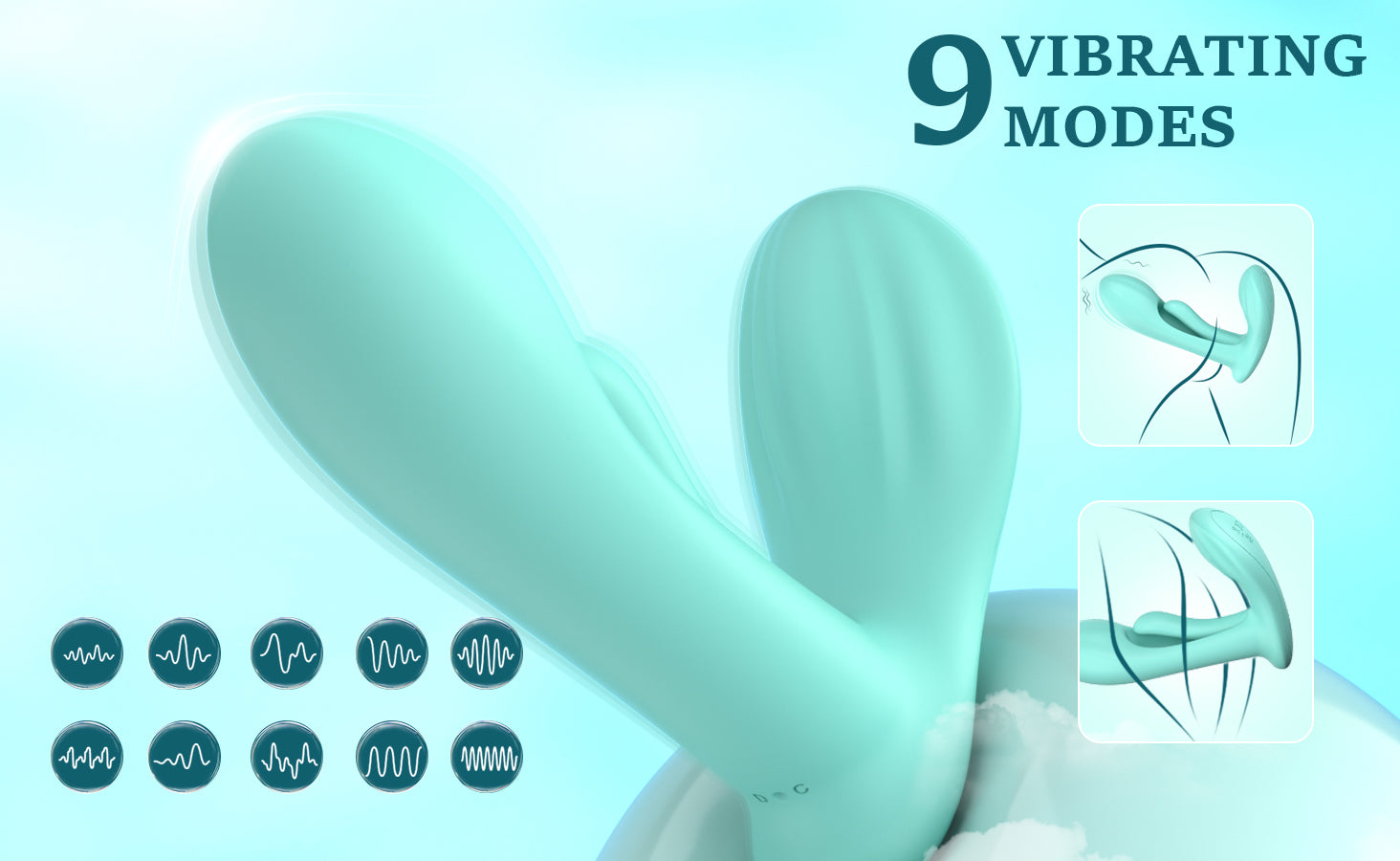 Quần Lót Rung Xanh G-Clit Ba Điểm Thỏa Mãn