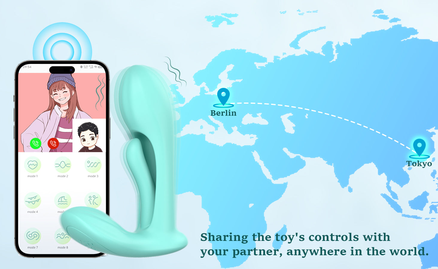 Quần Lót Rung Xanh G-Clit Ba Điểm Thỏa Mãn