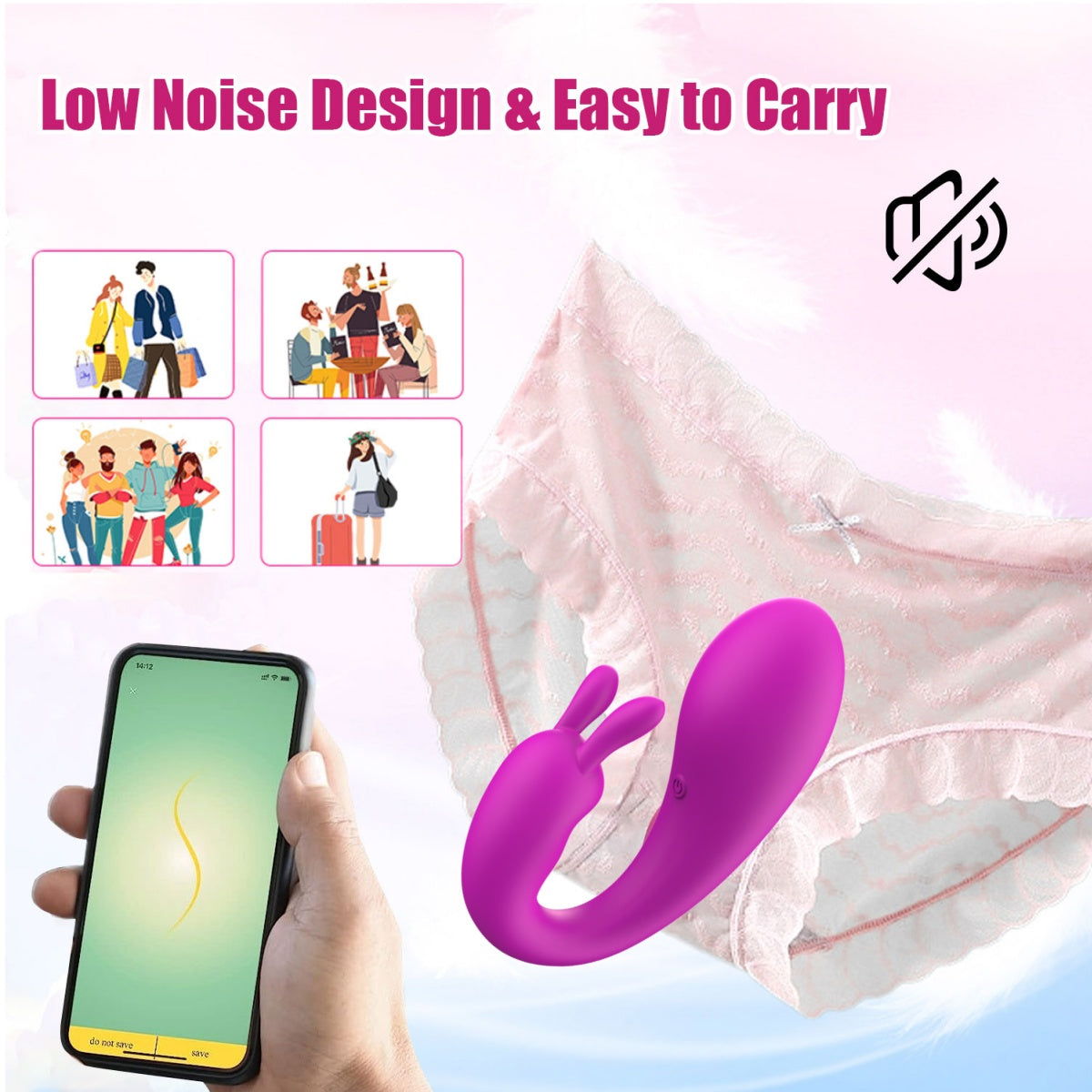 Vibe Đeo Động Cơ Đôi App Xa 9 Chế Độ Siêu Thỏa Mãn