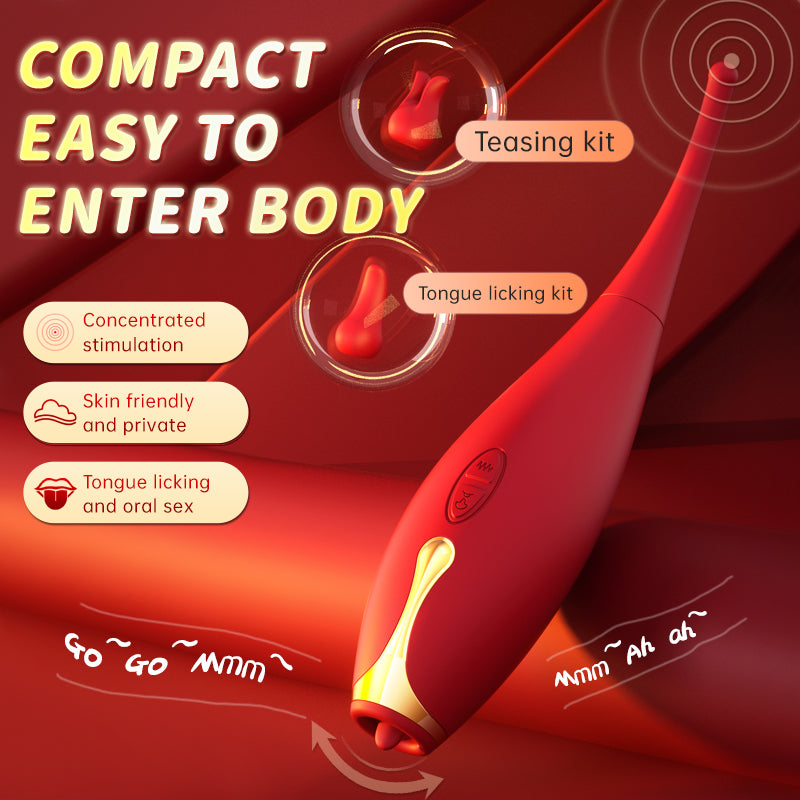 Pinpoint Pen Rung G-spot Liếm Cặp Đôi Siêu Nhỏ