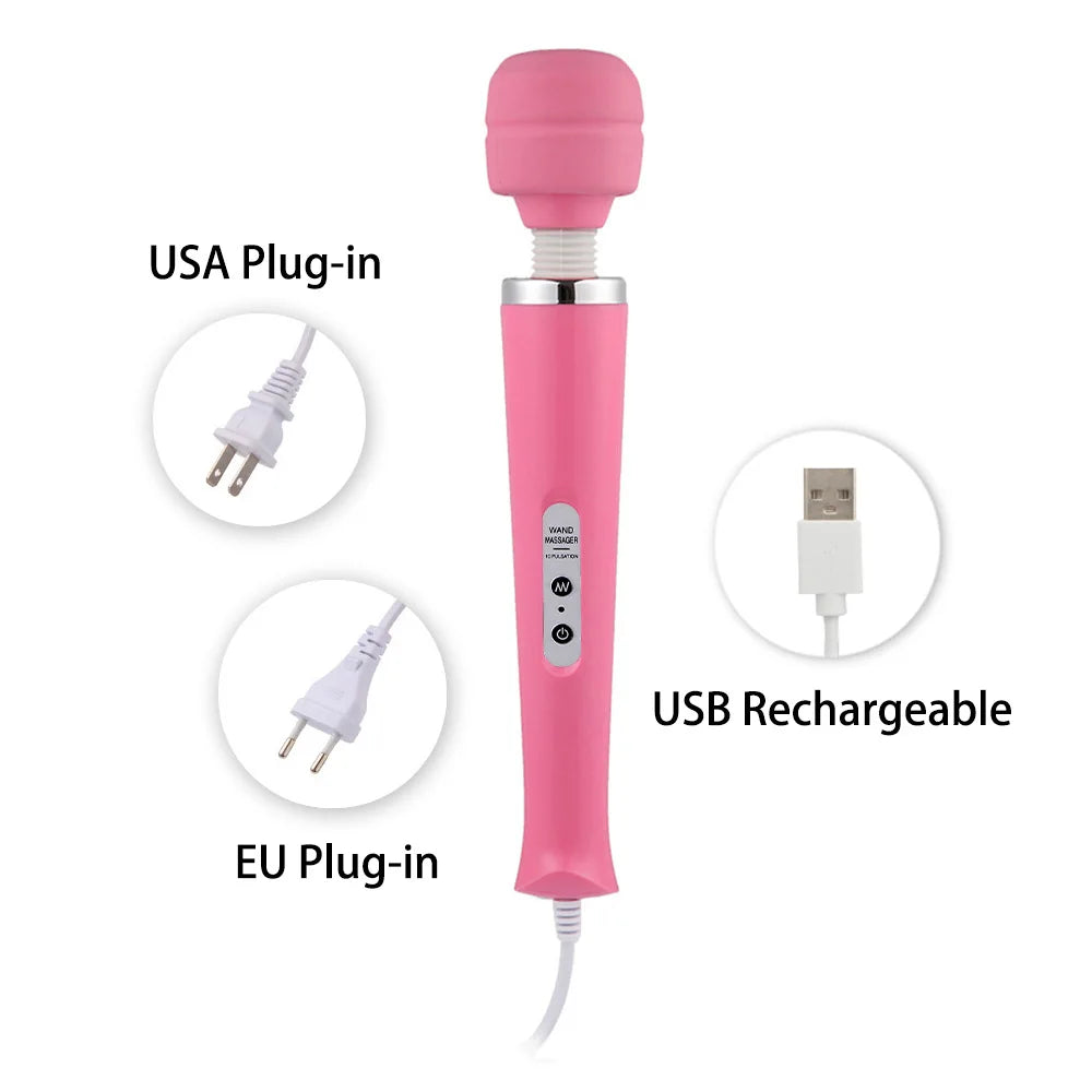 Magic Wand Massager Cao Su Rung Mạnh Đỉnh Cao
