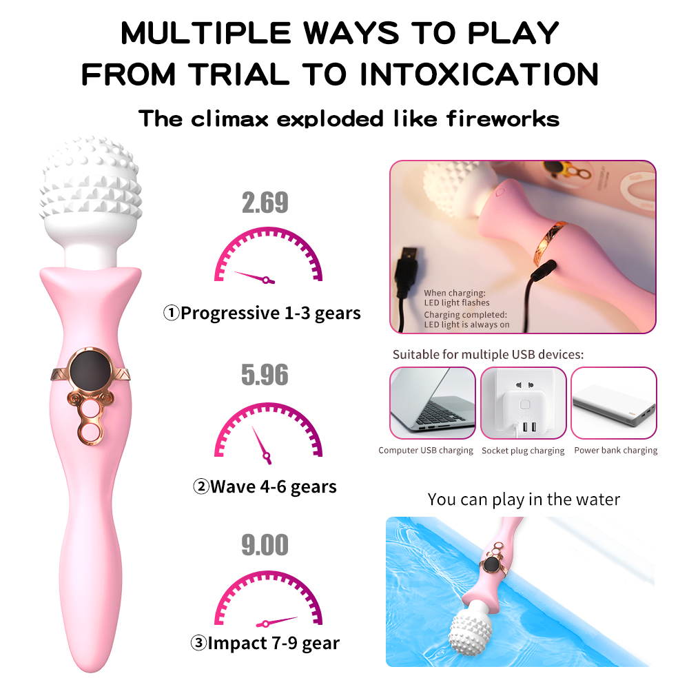Magic Wand Yeain 2 Đầu Rung Massage Mạnh