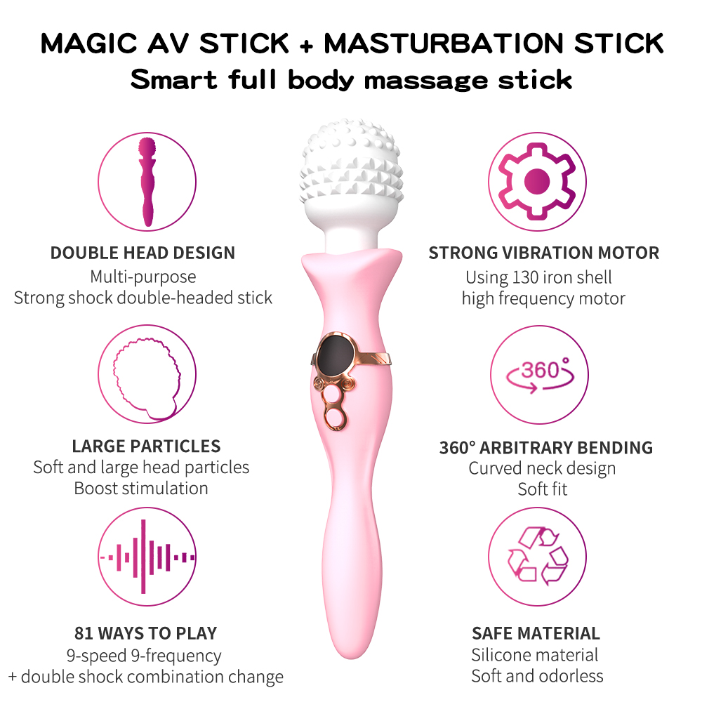 Yeain Magic Wand 2 Đầu Rung Massage Mạnh Toàn Thân
