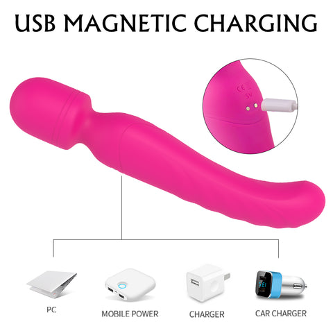 AV Magic Wand vibrator không dây clit USB mạnh bùng nổ