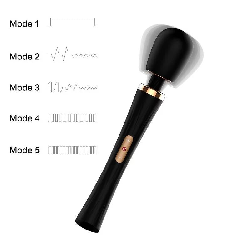 Nomi Tang Power Wand Rung Đầu Lớn Massage Siêu Mạnh Bùng Nổ