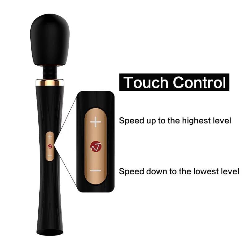 Nomi Tang Power Wand Rung Đầu Lớn Massage Siêu Mạnh Bùng Nổ