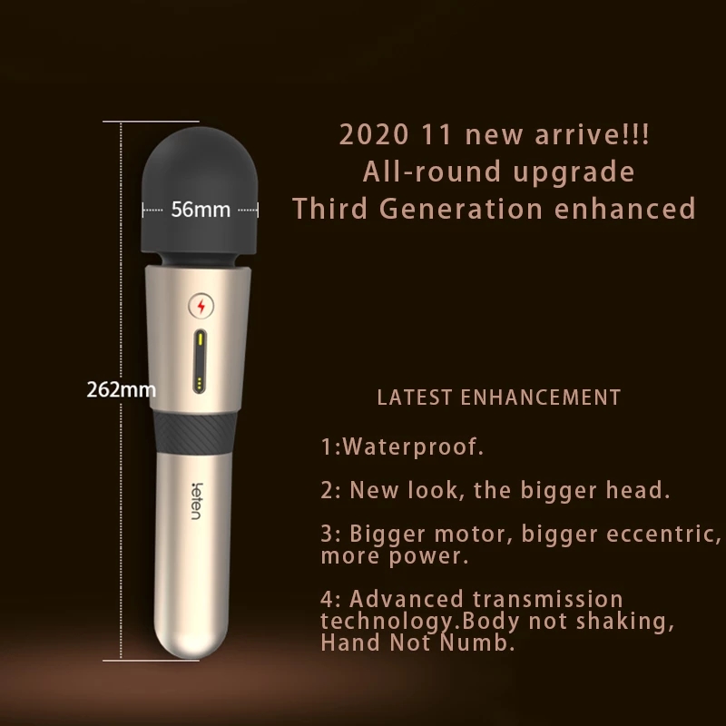 Leten Lightning 3 Wand AV Rung Mạnh Nữ Discreet