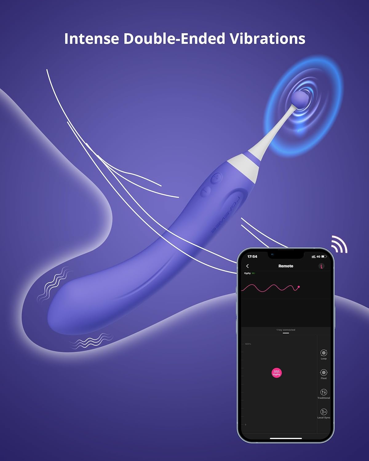 Lovense Hyphy dual-end cao tần clitoris G-spot remote mạnh