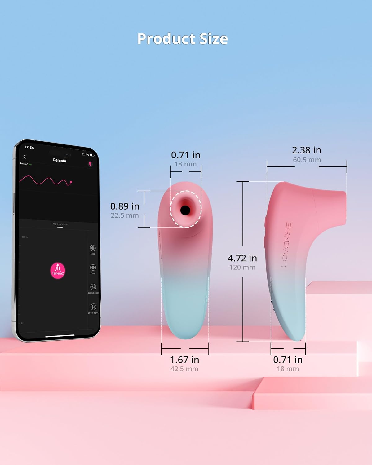 Lovense Tenera 2 Hút Âm Đầu App Điều Khiển Xa Siêu Mới