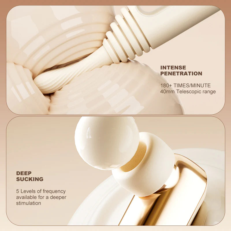 SVAKOM dildo tự động hút app sưởi ấm