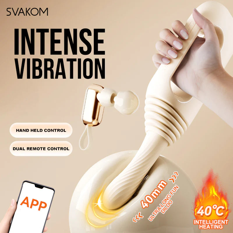 SVAKOM dildo tự động hút app sưởi ấm
