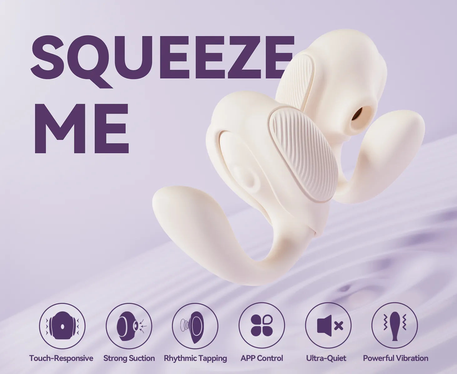 Vibrator Squeeze hút vỗ điều khiển app cho nàng rảnh tay Vibrator Squeeze hút vỗ điều khiển app cho nàng rảnh tay