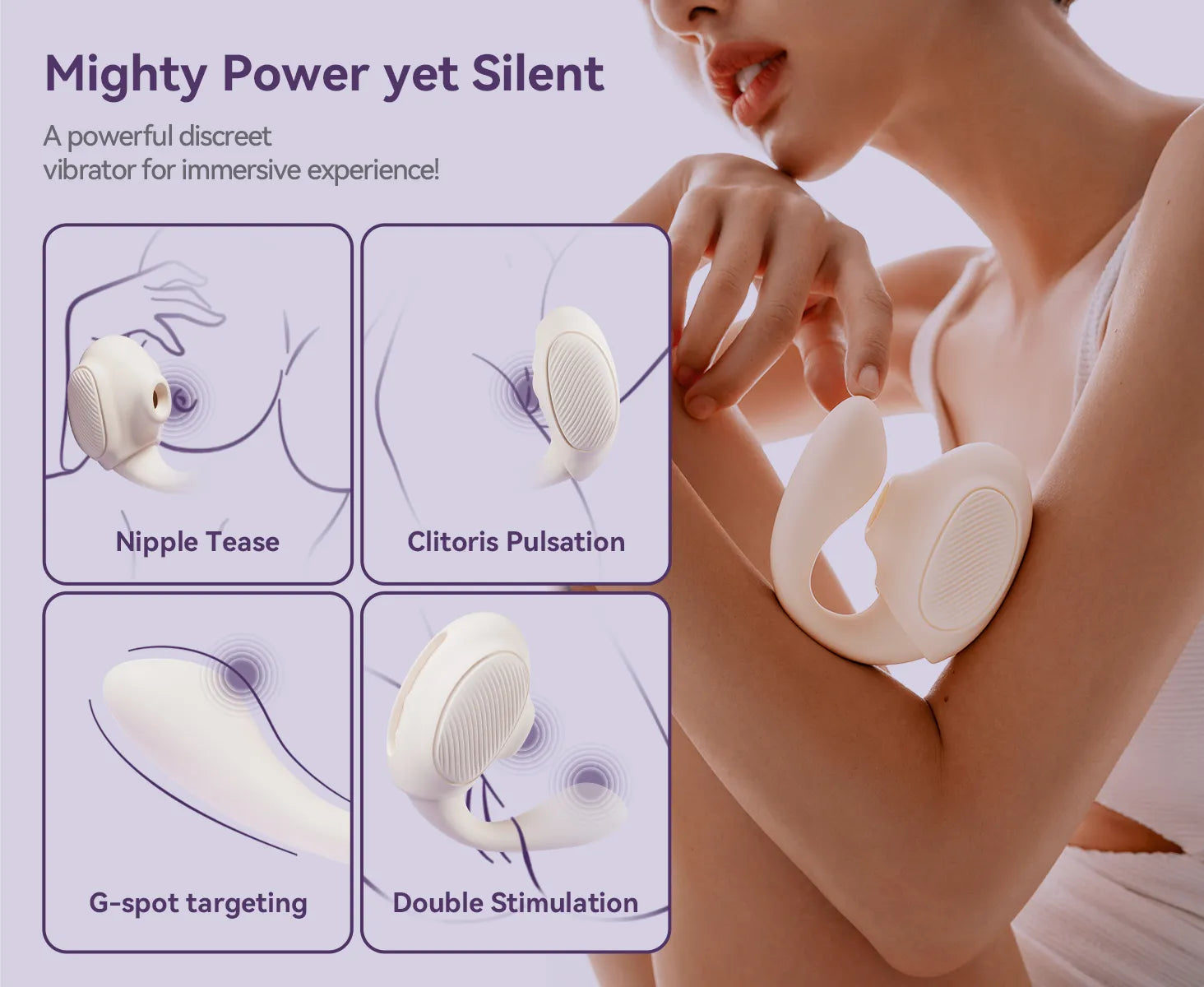 Vibrator Squeeze hút vỗ điều khiển app cho nàng rảnh tay Vibrator Squeeze hút vỗ điều khiển app cho nàng rảnh tay