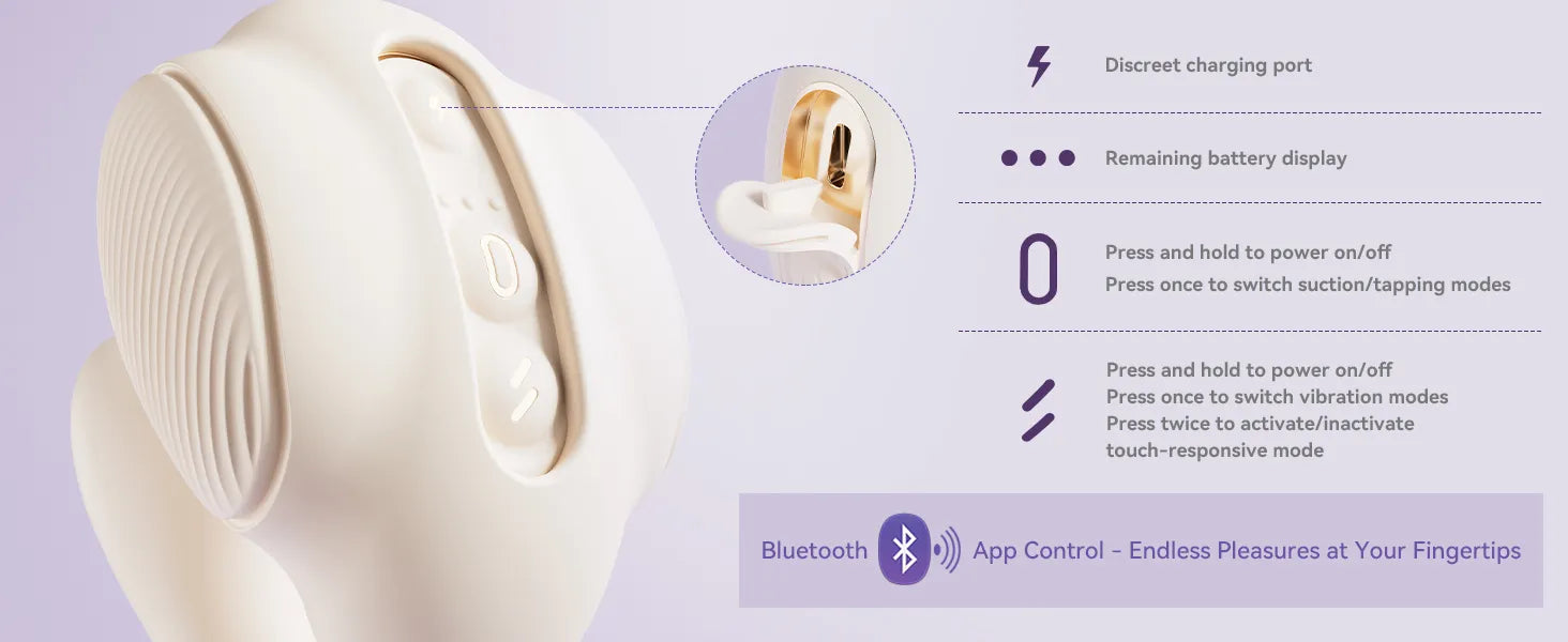 Vibrator Squeeze hút vỗ điều khiển app cho nàng rảnh tay Vibrator Squeeze hút vỗ điều khiển app cho nàng rảnh tay