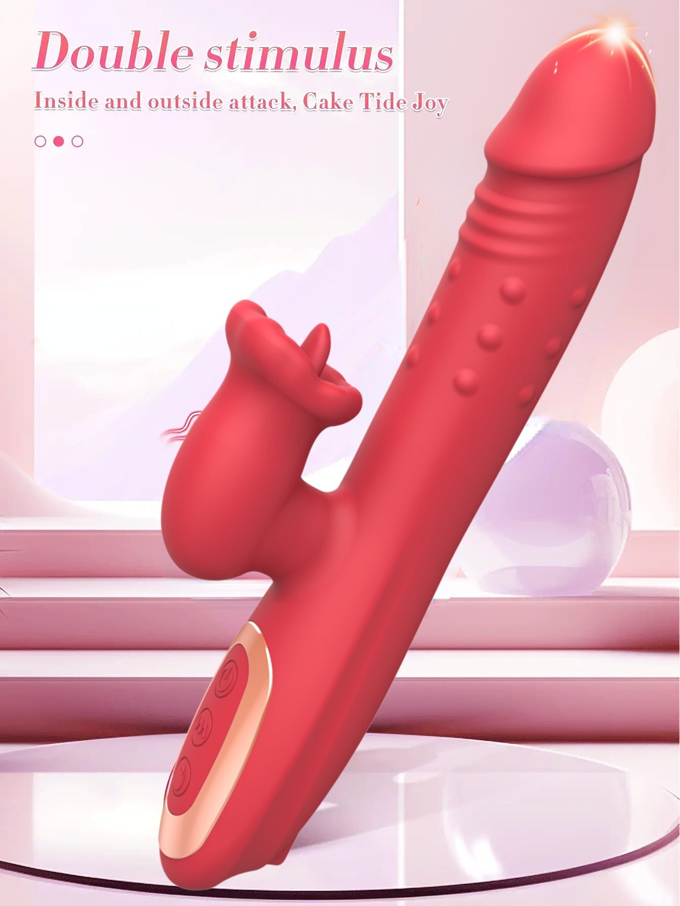 Vibro Dildo Thrust Liếm Lưỡi Clit 10 Mode Khoái Cảm Mãnh Liệt