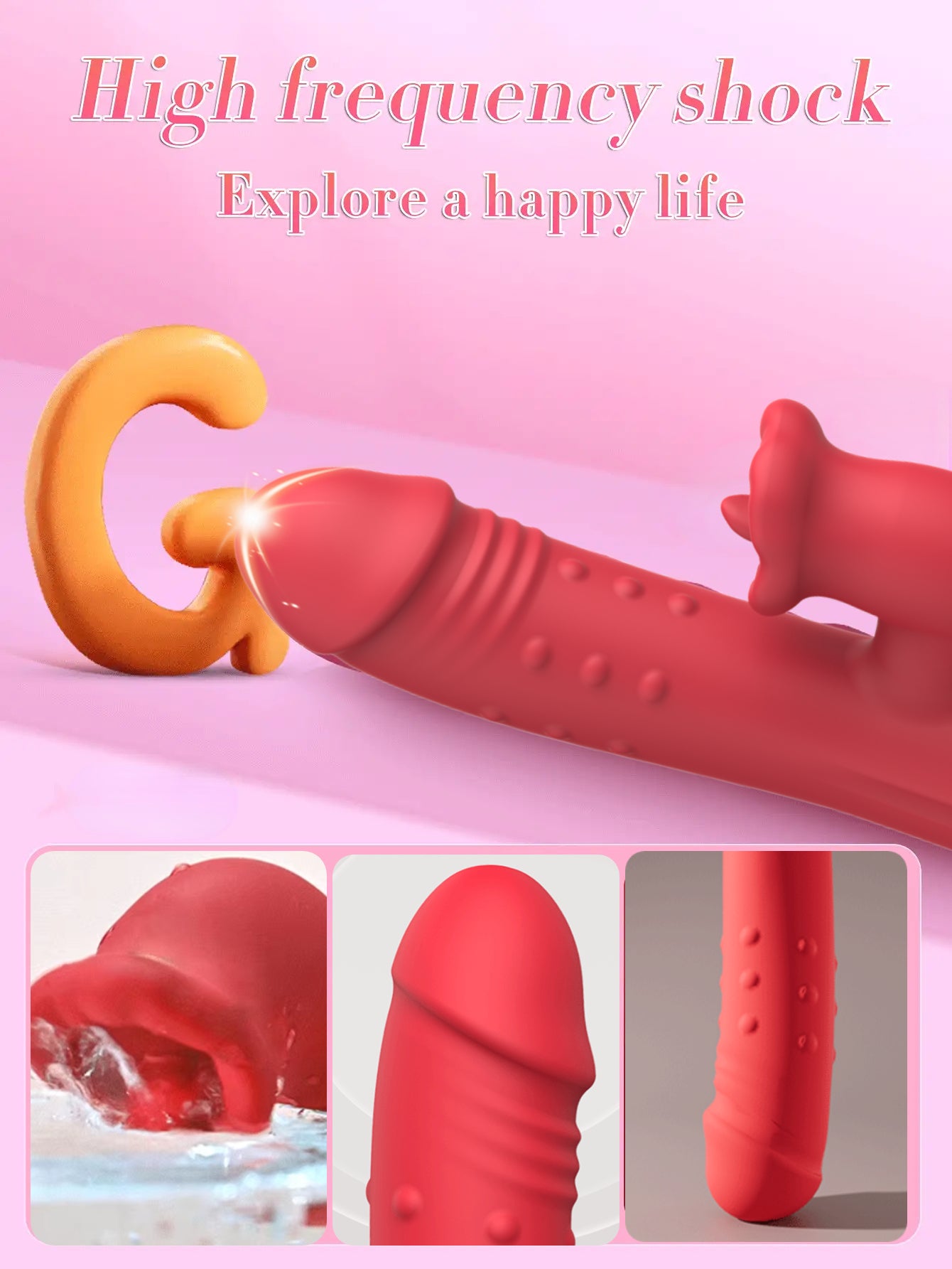 Vibro Dildo Thrust Liếm Lưỡi Clit 10 Mode Khoái Cảm Mãnh Liệt