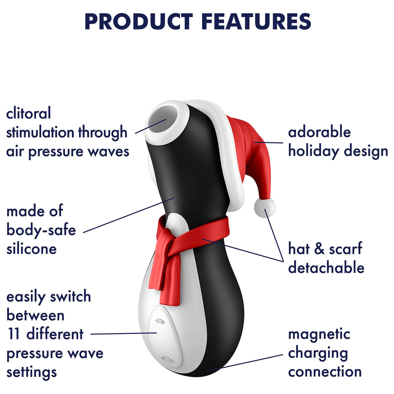 Satisfyer Penguin Holiday Hút Sóng Pin Chống Nước