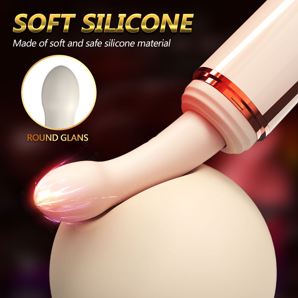 Máy Sex Gun Dildo Rung Đẩy Silicone Mạnh Thực Tế Đỉnh Cao