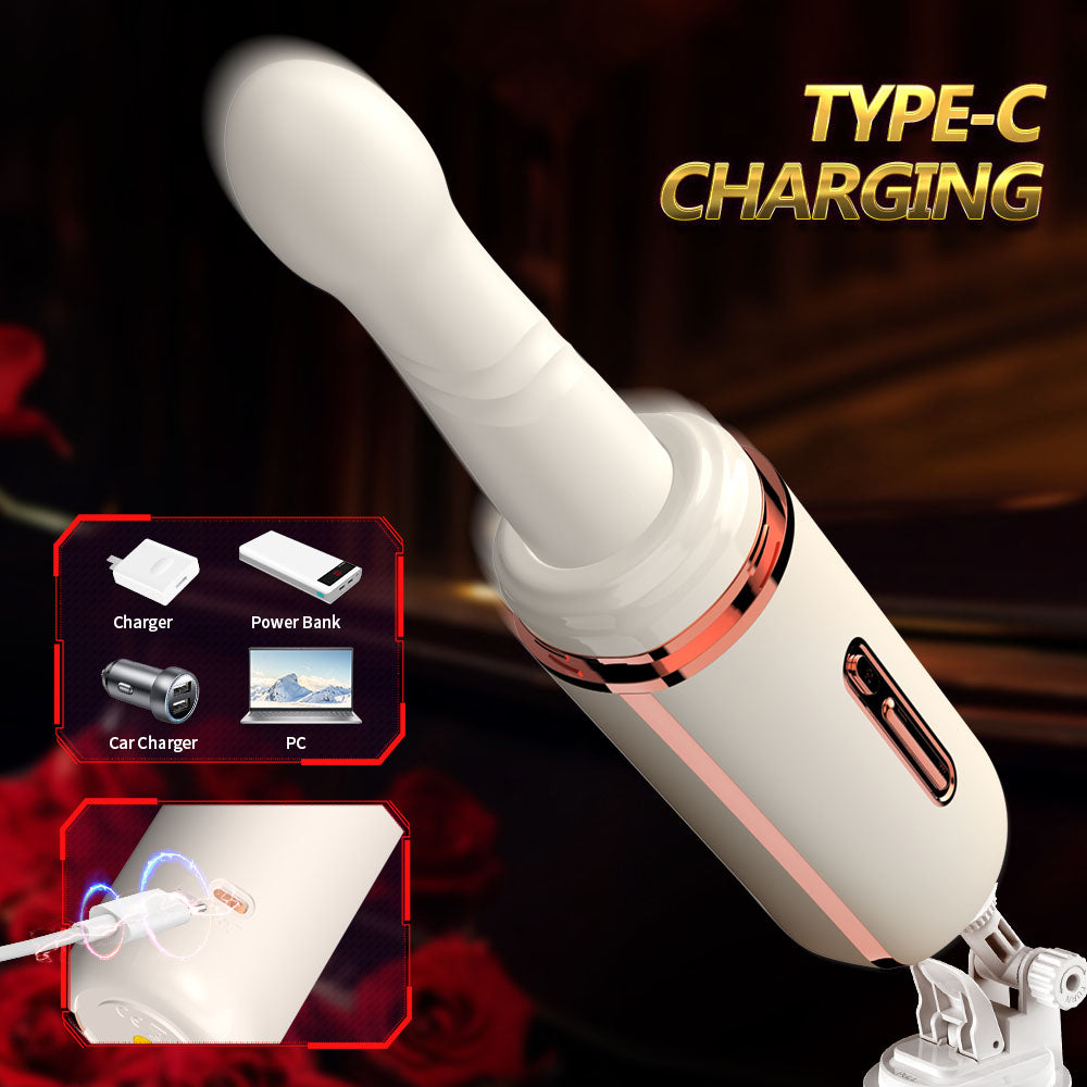Máy Sex Gun Dildo Rung Đẩy Silicone Mạnh Thực Tế Đỉnh Cao