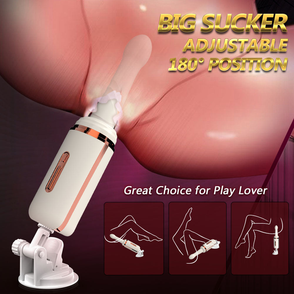 Máy Sex Gun Dildo Rung Đẩy Silicone Mạnh Thực Tế Đỉnh Cao