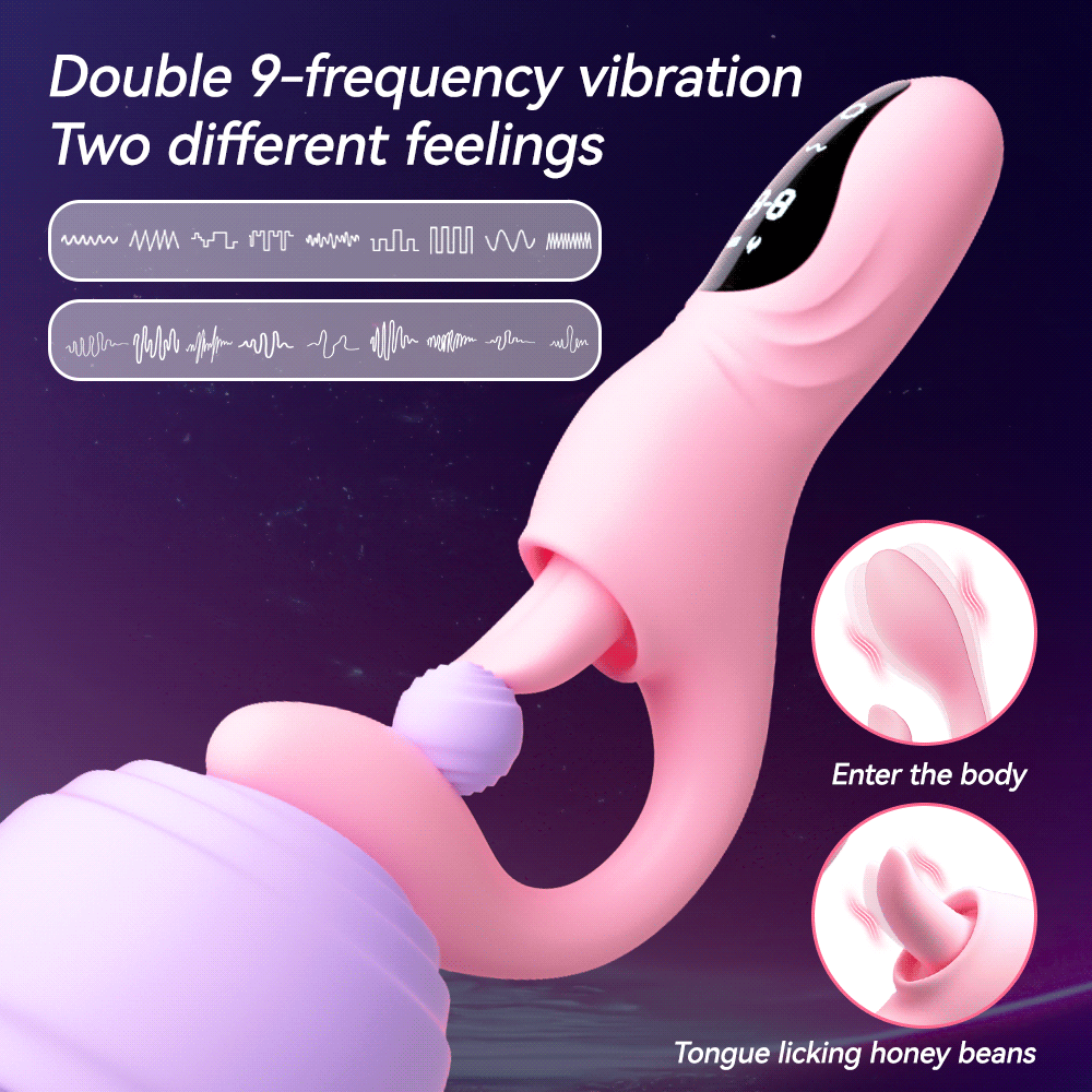 Yeain Lưỡi Ngọt Cong G-Spot Rung 9 Chế Độ Nữ Thần Rên Rỉ