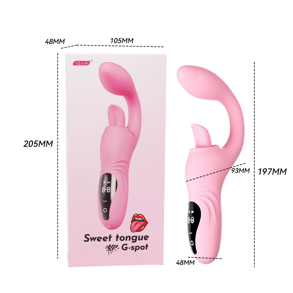 Yeain Lưỡi Ngọt Cong G-Spot Rung 9 Chế Độ Nữ Thần Rên Rỉ