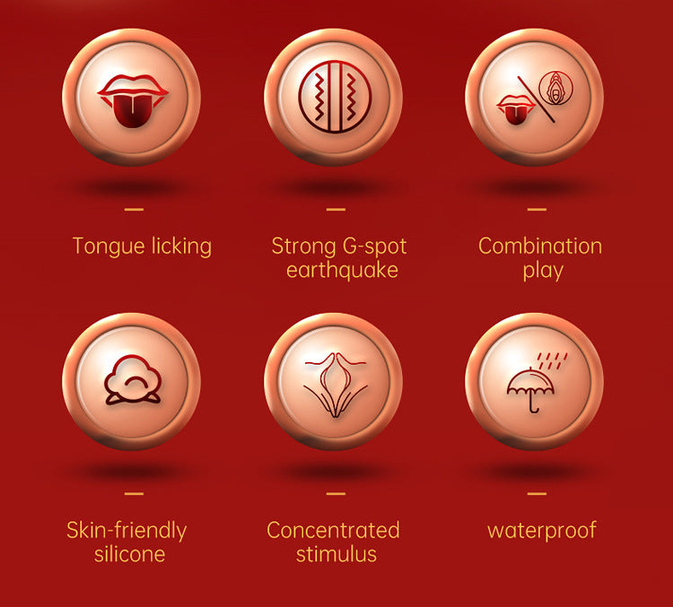 Rose Lip Nibble Hút Liếm Rung Đa Năng Cực Khoái