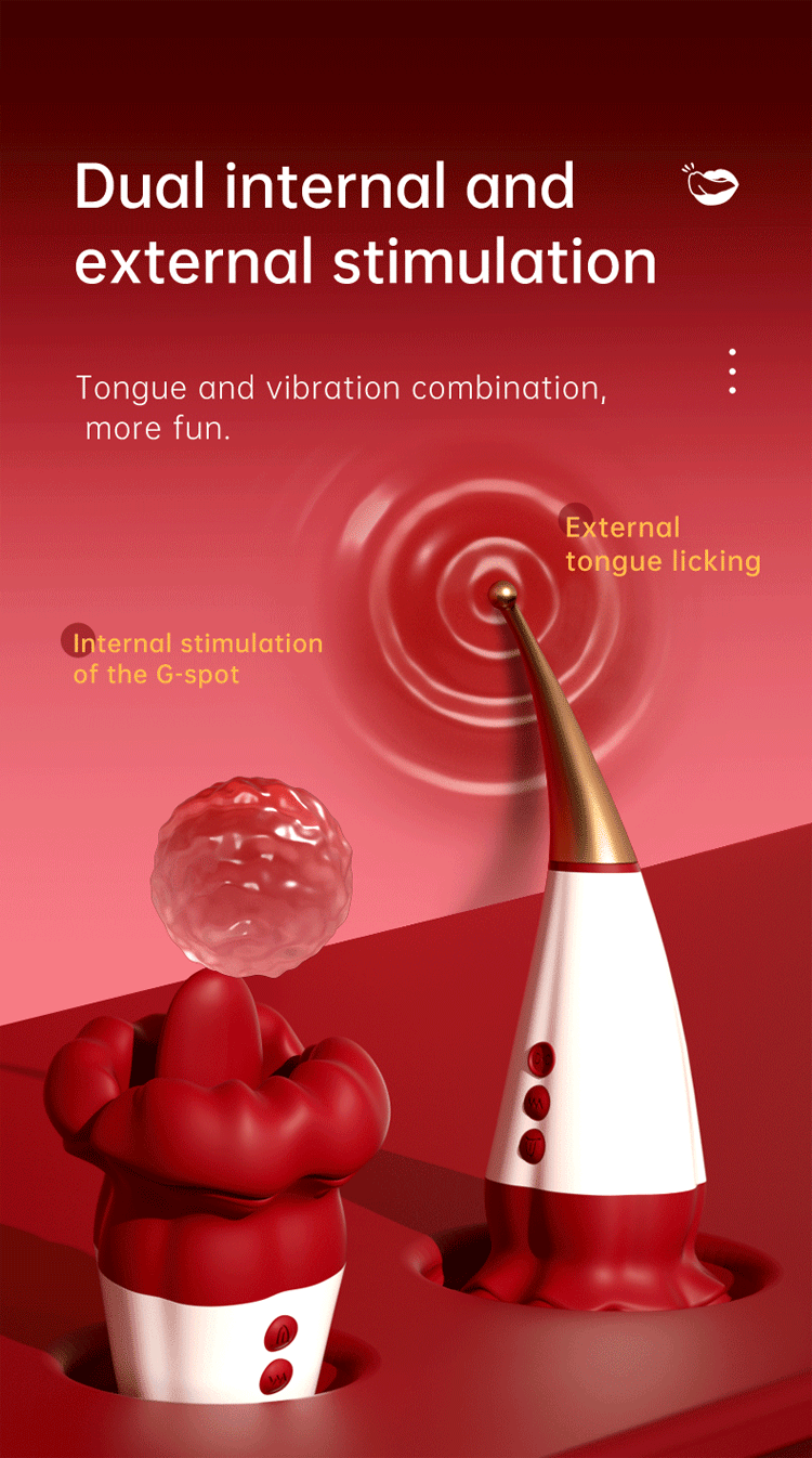 Rose Lip Nibble Hút Liếm Rung Đa Năng Cực Khoái