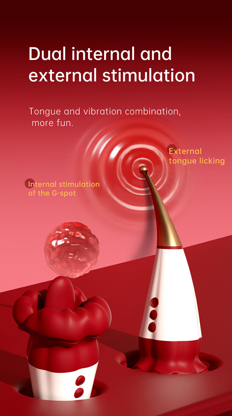 Rose Lip Nibble Hút Liếm Rung Đa Năng Cực Khoái