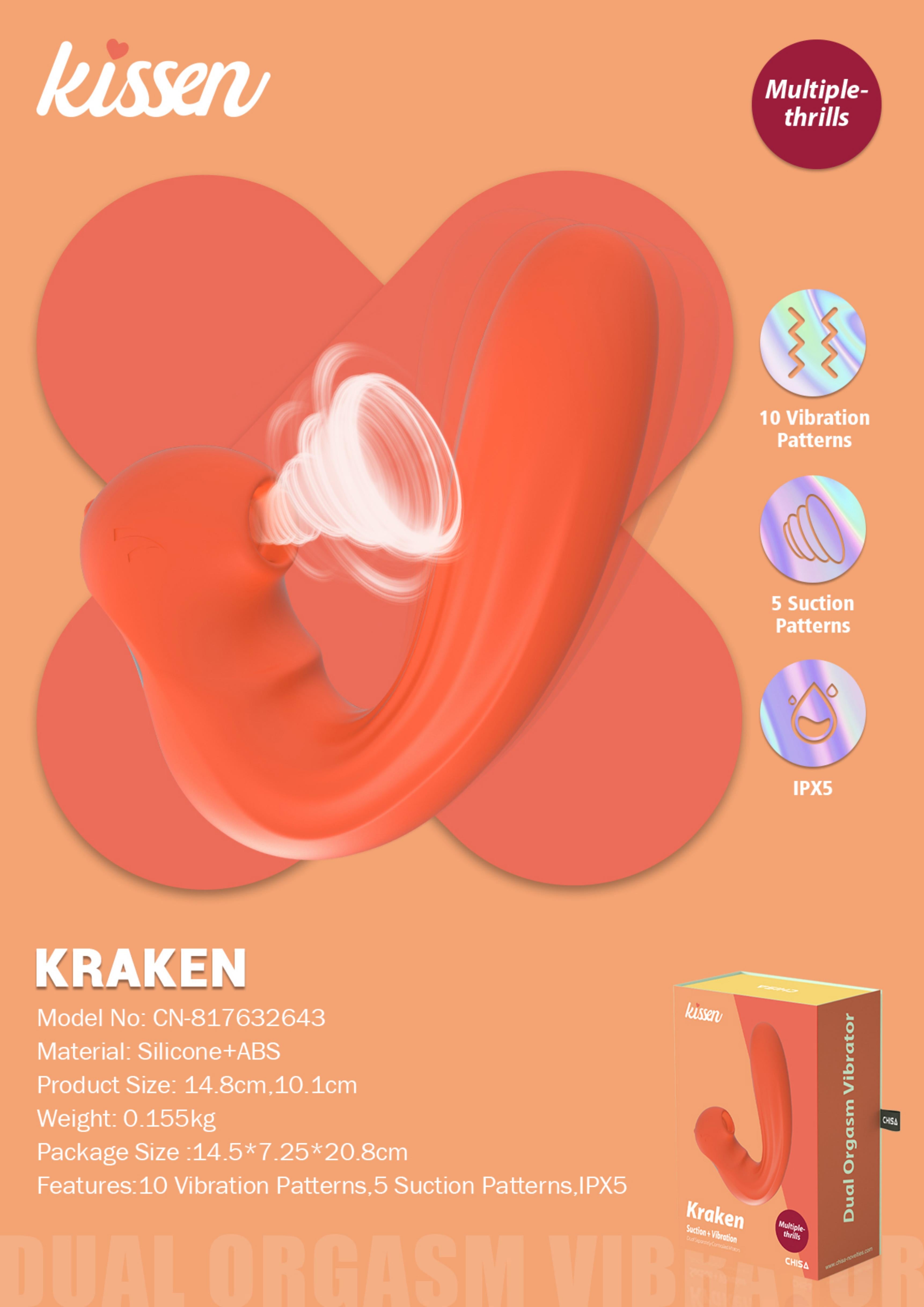 Máy Hút Kissen Kraken G-Spot Âm Đạo 2024 Đột Phá