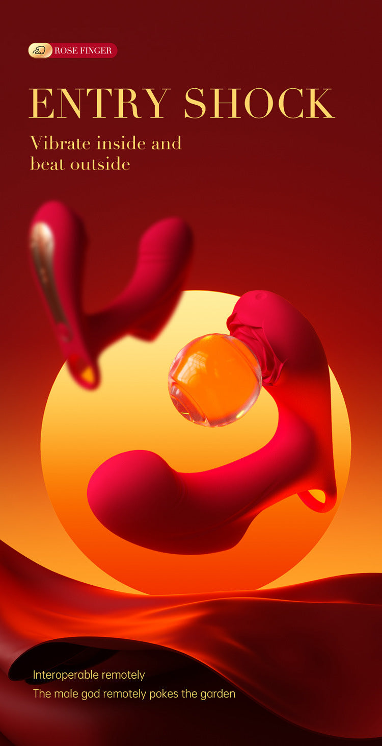 ROSE Finger Vibe Slap G Spot App Siêu Rung Điều Khiển