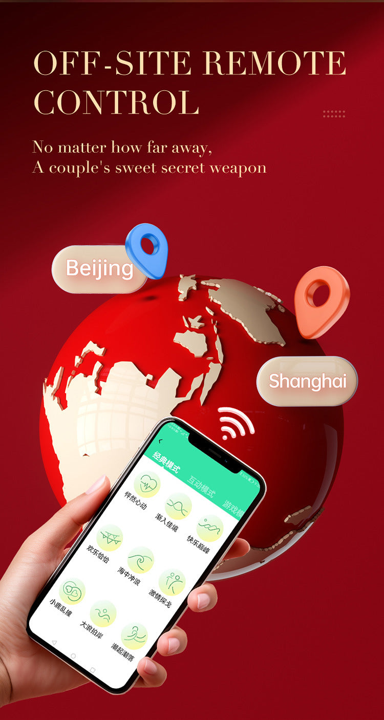 ROSE Finger Vibe Slap G Spot App Siêu Rung Điều Khiển