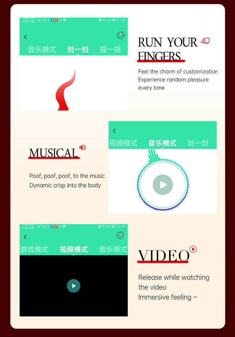 ROSE Finger Vibe Slap G Spot App Siêu Rung Điều Khiển