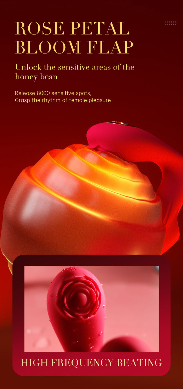 ROSE Finger Vibe Slap G Spot App Siêu Rung Điều Khiển