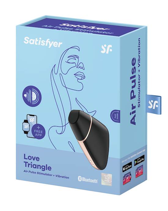 Satisfyer Love Triangle Air Pulse Vú Clit App Đỉnh