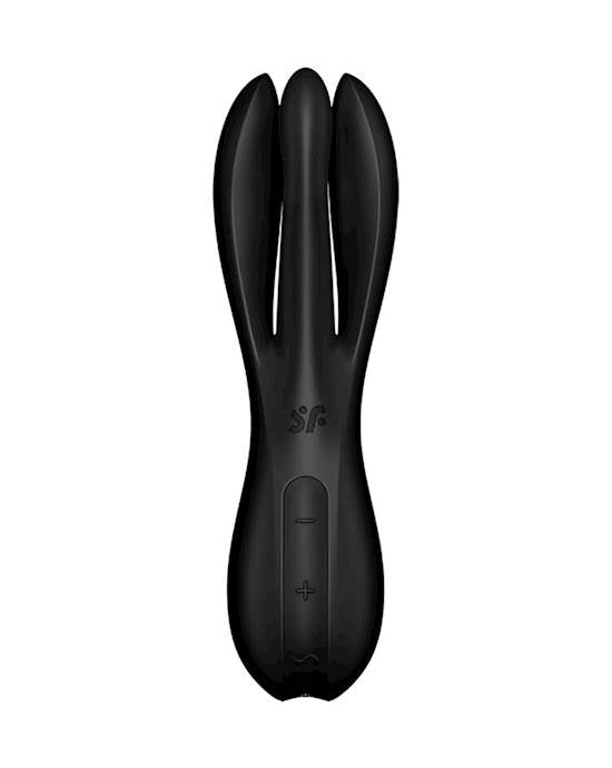Satisfyer Threesome 2 Rung Đen Tím 14cm Đa Điểm